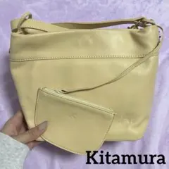 【美品】Kitamura キタムラ ショルダーバッグ レザー ポーチ付き