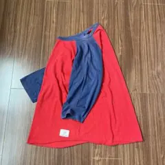 ビンテージ90sラルフローレンPOLO￼七分袖Tシャツ赤紺メンズレディースok￼