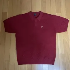 HUF ニットポロシャツ　レッド　XXLサイズのサムネイル
