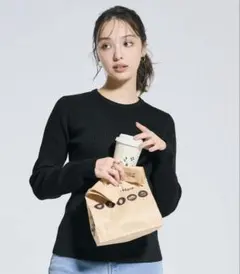 新品タグ付coca極厚クルーネックリブニット