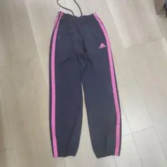 adidas ジャージパンツ 黒/ピンク
