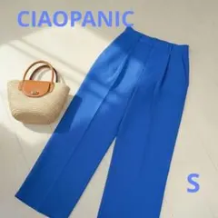 【美品】CIAOPANIC センタープレスパンツ S ブルー 完売品 美脚