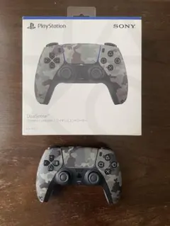 【ジャンク】PS5 DualSense グレーカモフラージュ 箱付 ドリフト