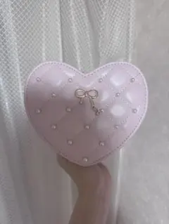 ハート型ショルダーバッグ ピンク