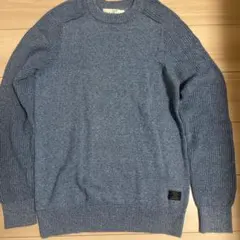 H&M エイチアンドエム　L.O.G.G. ブルーニットセーター US S