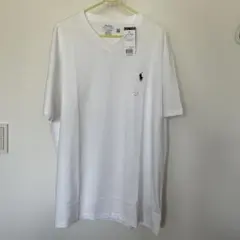 Polo Ralph Lauren ホワイト Vネック Tシャツ L