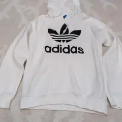 adidas ホワイト パーカー S