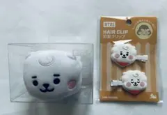 BT21 ヘアクリップ　前髪クリップ　ワニヘアクリップ