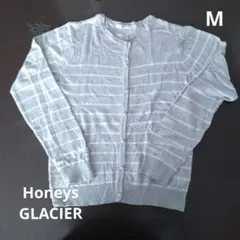 GLACIER グレー ストライプ カーディガン Mのサムネイル