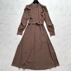 アルアバイル ドットサイドフリルワンピース ロングワンピース ベルト付き