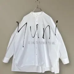 美品　yuni ユニ コットンシャツ 日本製 ホワイト フリーサイズのサムネイル
