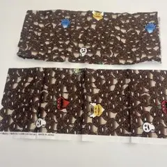 なめこ柄　はぎれ　２枚