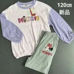 新品　リトシー　ミニー　120㎝ ルームウェア　パジャマ　パープル　綿100%