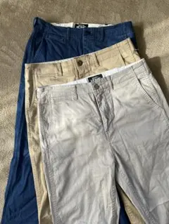 BEAMS100名品 / ストレッチテーパードチノパンツ 3本セット / M