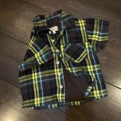 チェックシャツ　半袖シャツ　キッズ80サイズ