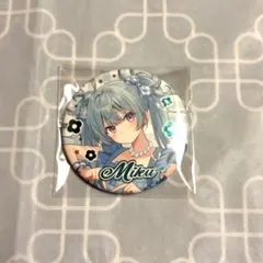 フラワーレトロルック　初音ミク　缶バッジ　①