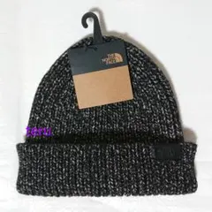 ノースフェイス エアスパン ニット帽 キャップ 帽子 黒 ブラック ラメ 防寒