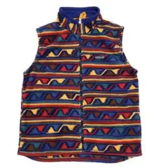 94s patagoniaパタゴニア　 フリースベスト ネイティブ柄