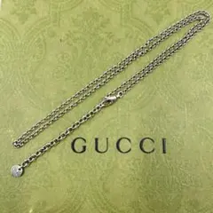 美品 グッチ あずき チェーンのみ ネックレス シルバー 925 約50cm