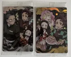 鬼滅の刃 ウエハースカード SR 竈門炭治郎、竈門禰豆子、甘露寺蜜璃、不死川玄弥