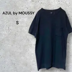 アズールバイマウジー Tシャツ 黒 ブラック 半袖 シンプル 定番 カジュアル