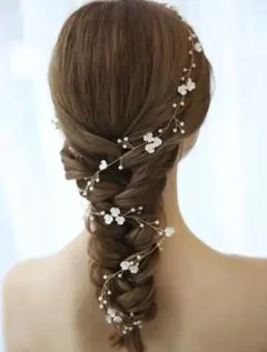 新品♡高品質♡小枝 フラワー ビジュー パール ヘッドドレス