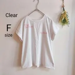 レディース 白 ホワイト 半袖プリントTシャツ ⑩のサムネイル
