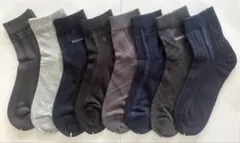 メンズソックス8足セット 25-27cm綿100%夏用薄手丈長さ約13-14cmのサムネイル