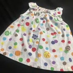 familiaファミリア 70cm カラフルドットワンピース ワンピース