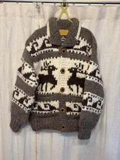 美品 カナダ製 カウチンセーター 肉厚ウール XL相当 アウター セーター