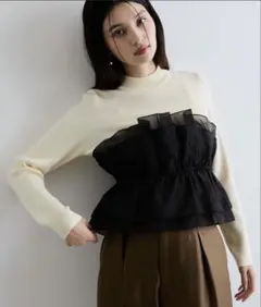 VIS 旬なレイヤードスタイルが叶う！ビスチェドッキングニット