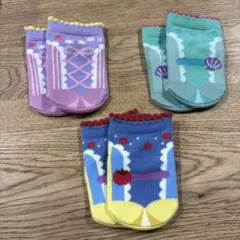 ディズニープリンセスベビー靴下 3足セット