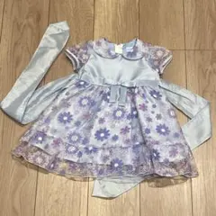 キャサリンコテージ 80cm ベビー用ドレス ブルー 花柄 フォーマル