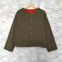 FREAK’S STORE カーディガン 裏地フリース ボーダー 羽織のサムネイル