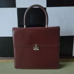 ✨️昭和レトロ✨️ヴィンテージ　ハンドバック　レザー　チョコレートブラウン レア