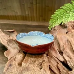 有田焼 真珠色 花型 丸文 梅 染付 豆鉢★紗綾 渦波 古民家 数奇 晩酌 肴