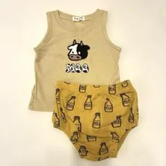 牛イラストタンクトップとパンツセット