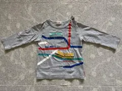 ミキハウス 長袖Tシャツ 90cm 鉄道デザインのサムネイル