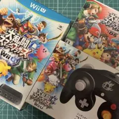 大乱闘スマッシュブラザーズ WiiU GCコン接続タップセット 純正 完品ほか