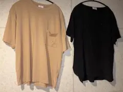 LANVIN en Bleu シルク　綿　Tシャツ 2枚セット　着丈69cm位