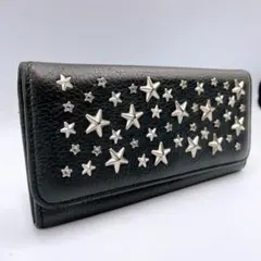美品　JIMMY CHOO ジミーチュウ　長財布 レザー　スタッズ　ブラック