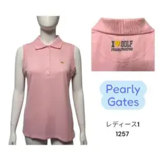 パーリーゲイツ ゴルフ ゴルフウェア ゴルフシャツ ポロシャツ ノースリーブ