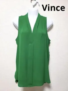 ビンスVince ★グリーンカットソーMのサムネイル