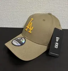 New Era 9FORTY LAロゴ キャップ 帽子カーキ