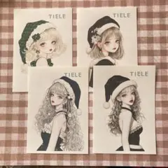 コラージュステッカー国内作家TIELE様作品4シート（新作）