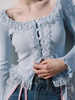 SNIDEL(スナイデル)Sustainableフリルニットプルオーバー