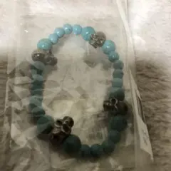 パワーストーン　ターコイズ スカル　ドクロ　ブレスレット 新品