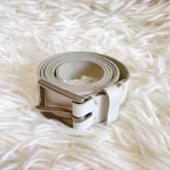 マーガレット・ハウエル　MHL　レザーベルト　アイボリー　イングランド製　新品 WHITE LEATHER BELT | MARGARET HOWELL（マーガレット・ハウエル