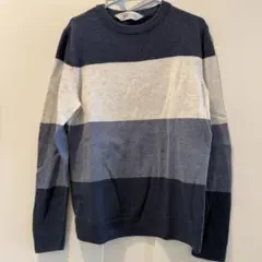 ⭐︎H&M ⭐︎ボーダーセーター ⭐︎ネイビー/グレー⭐︎