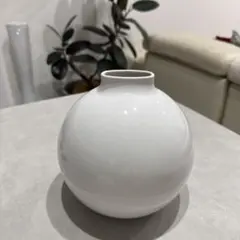 卵型 陶器 フラワーベース 花器 ホワイト - メルカリ